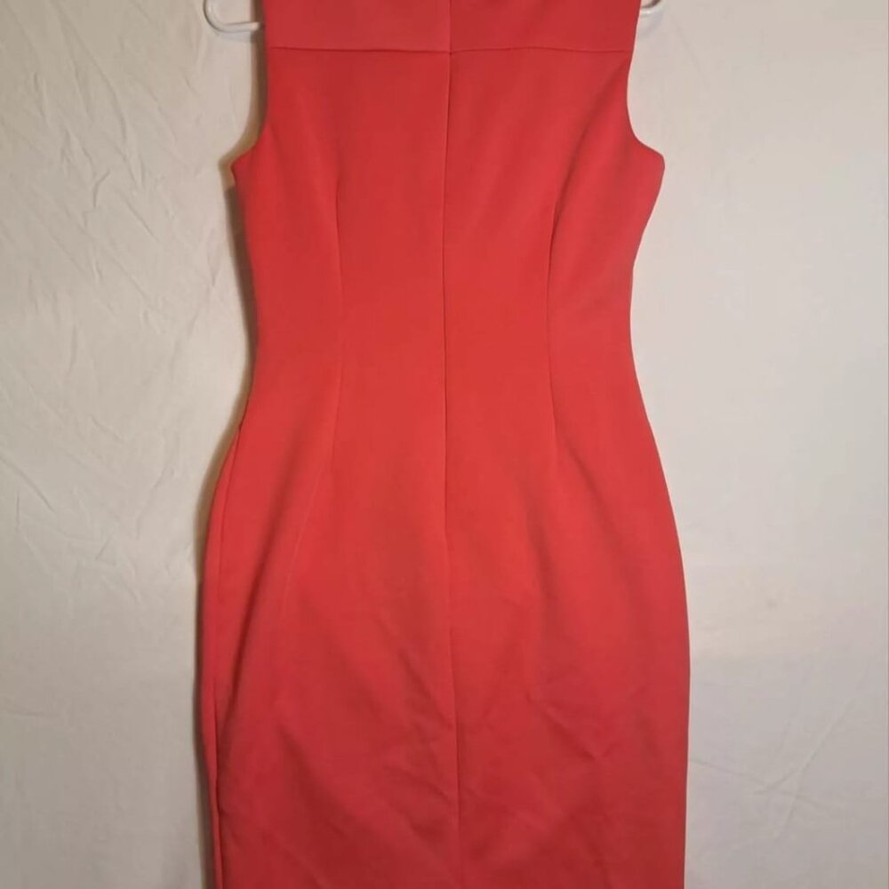 Calvin Klein Sheath Dress Sleeveless SZ 10P PINK Sunburst Pin Tucking Sleeveless - Picture 4 of 11